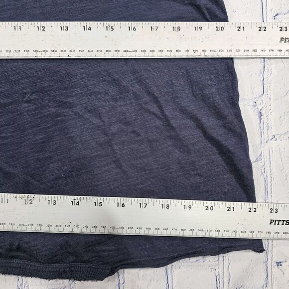 Wilt USA Shrunken Crew 3/4 Sleeve Mock Layer Tee Shirt Navy Blue WOMENS SIZE XS - Picture 4 of 12